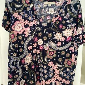 Loft floral v neck tee